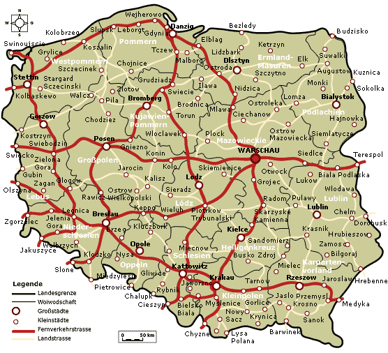 Karte Polen